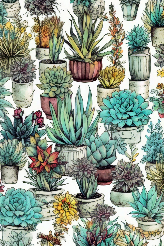 Succulents and cactus 14 von Justyna Jaszke