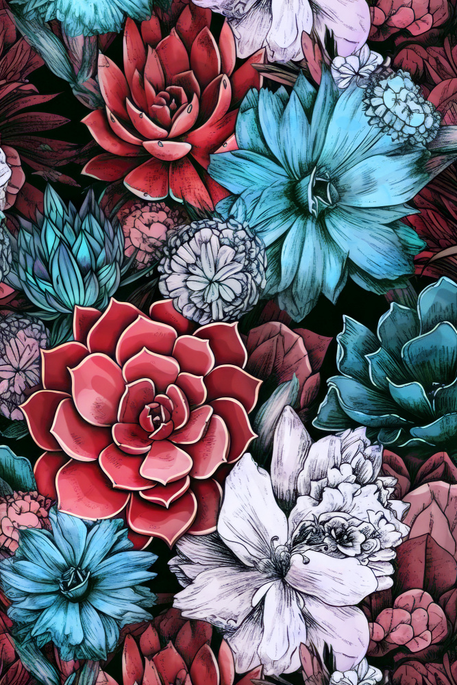 Succulents and cactus 2 von Justyna Jaszke