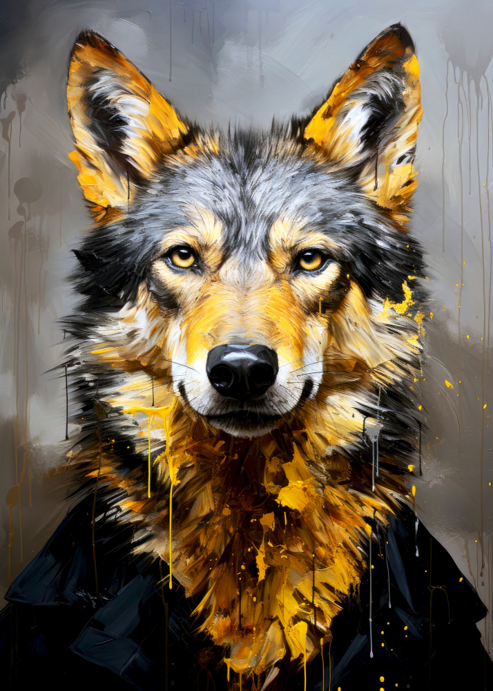 Wolf animal art #wolf von Justyna Jaszke