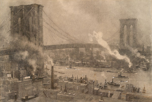 New York, Brooklyn Bridge von K. Albrecht