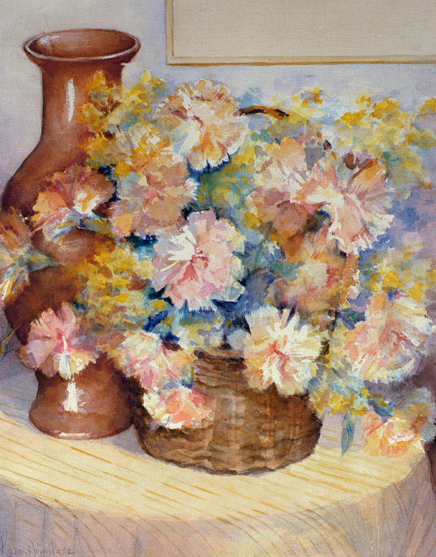 Flowers in a Basket  von Karen  Armitage