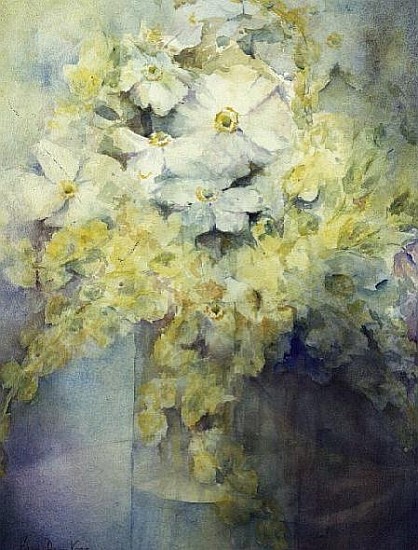 Anemone Japonica - White Queen and Molu  von Karen  Armitage