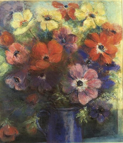 Pastel of Caen Anemones  von Karen  Armitage