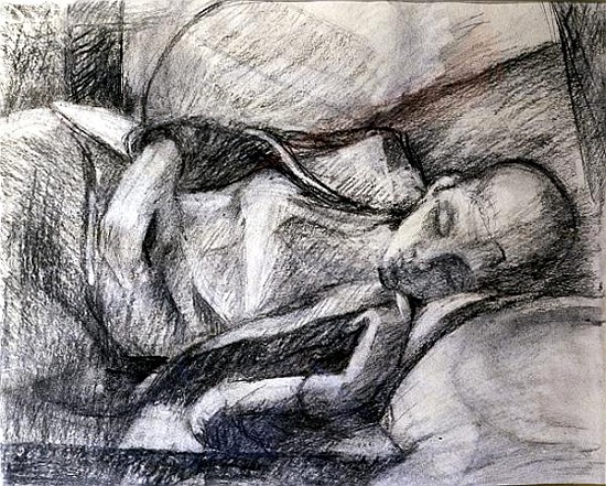 The ''Gamine'' Sleeping (pencil on paper)  von Karen  Armitage