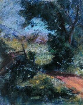 The Broken Wagon, Sussex (pastel on paper) 