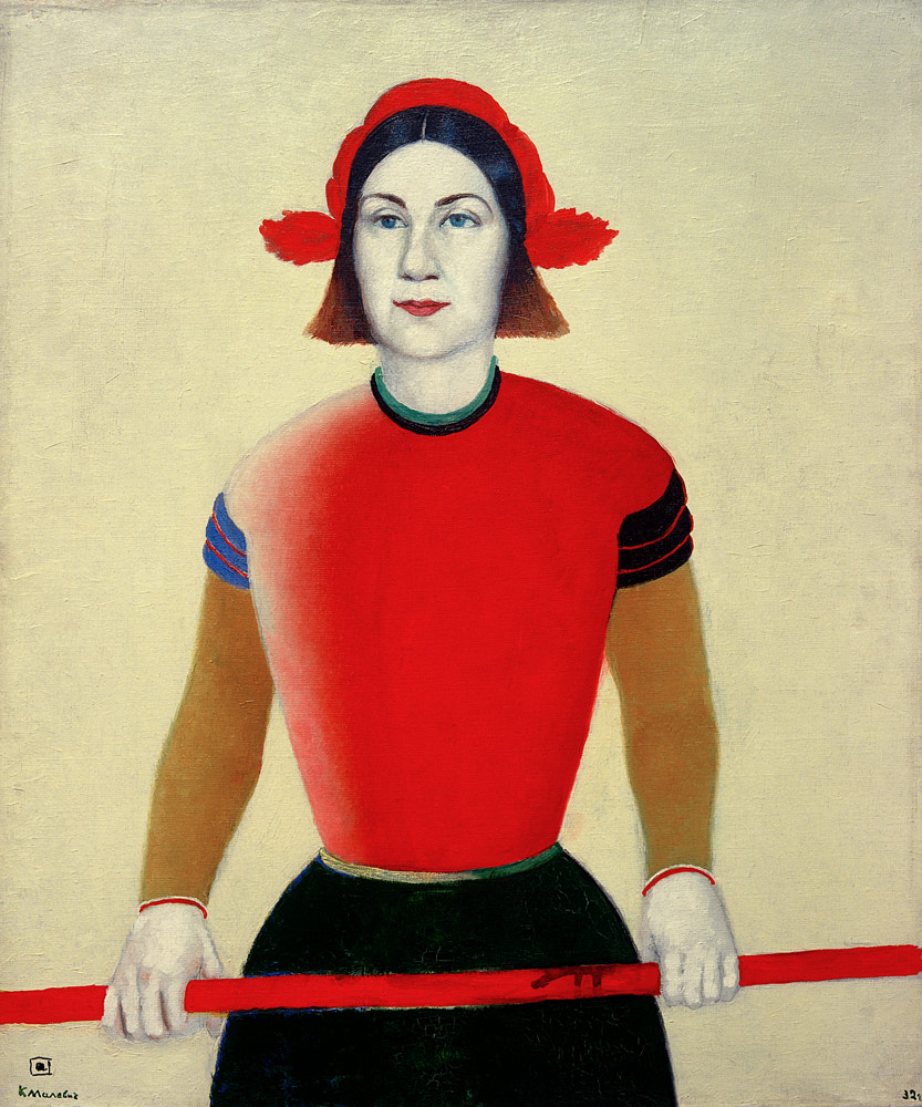Mädchen mit rotem Stab von Kasimir Sewerinowitsch Malewitsch