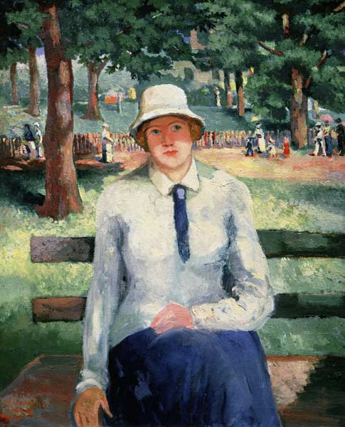 Arbeitsloses Mädchen von Kasimir Sewerinowitsch Malewitsch