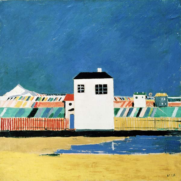 Landschaft mit weißem Haus von Kasimir Sewerinowitsch Malewitsch