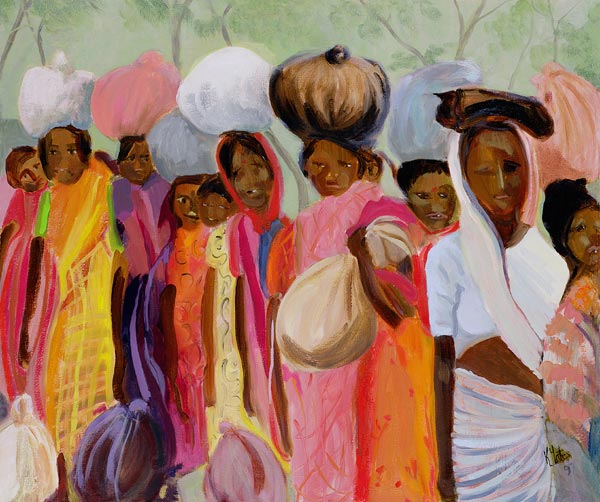 Weighing the Tea (oil on canvas)  von Kate  Yates