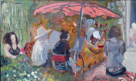 Painting Group (oil on board)  von Kate  Yates