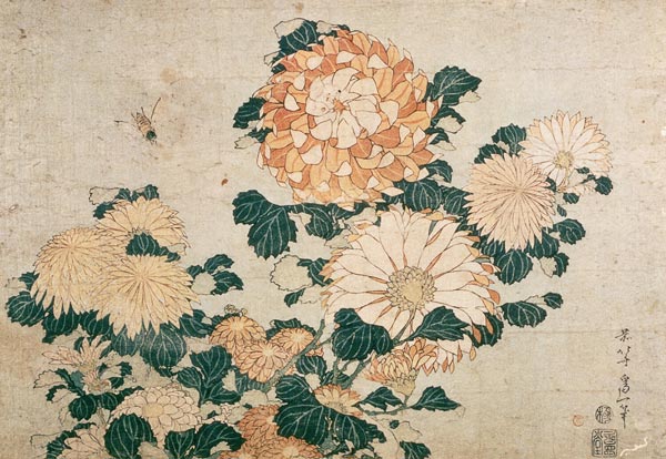 Chrysanthemums von Katsushika Hokusai