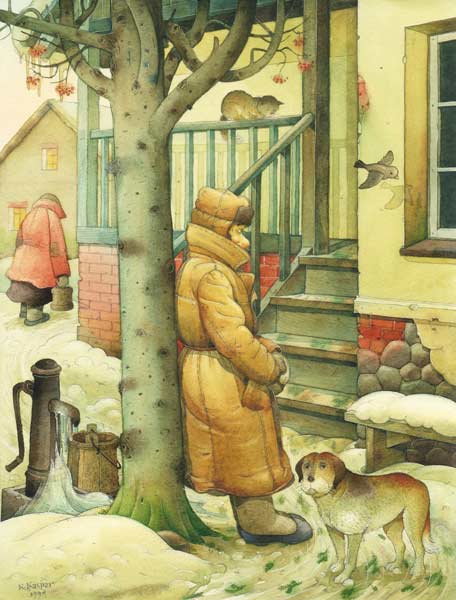 Russian Scene 03, 1994 (w/c on paper)  von  Kestutis  Kasparavicius