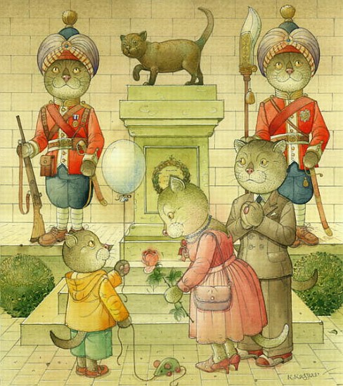 Monument to Cat, 2006 (w/c on paper)  von  Kestutis  Kasparavicius