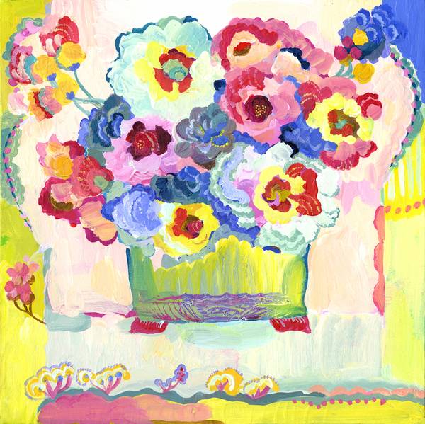 Apricot Pansies von Kimberly Hodges