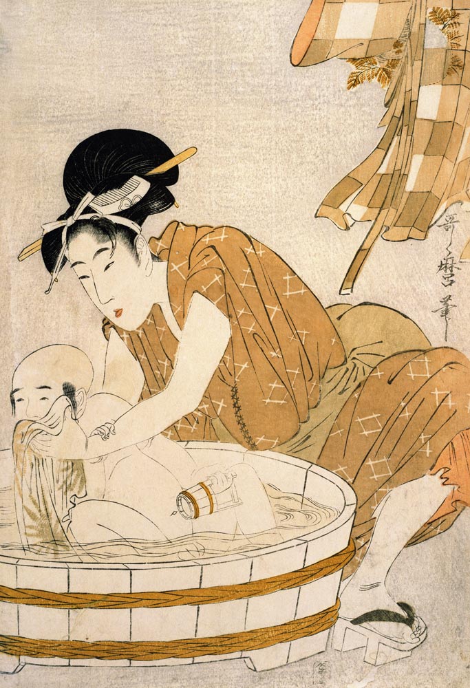 The Bath, Edo period von Kitagawa  Utamaro