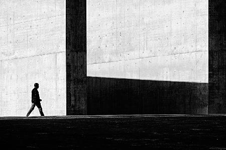 Between light and shadow