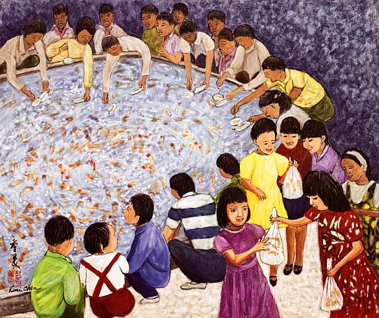 Show Off, 1994 (gouache on silk)  von Komi  Chen