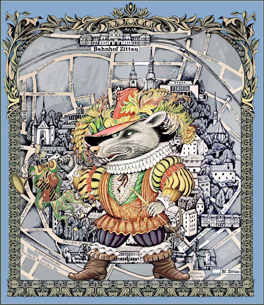 Alte Stadtplan Karte von Konstantin Avdeev