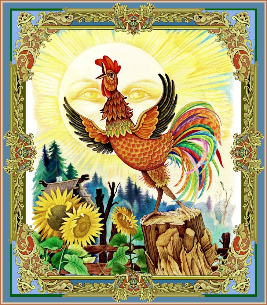 Hähnchen goldener Kamm. Russisches Märchen von Konstantin Avdeev