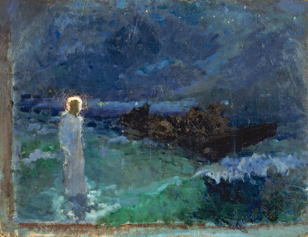 Christus wandelt auf dem Wasser von Konstantin Alexejewitsch Korowin