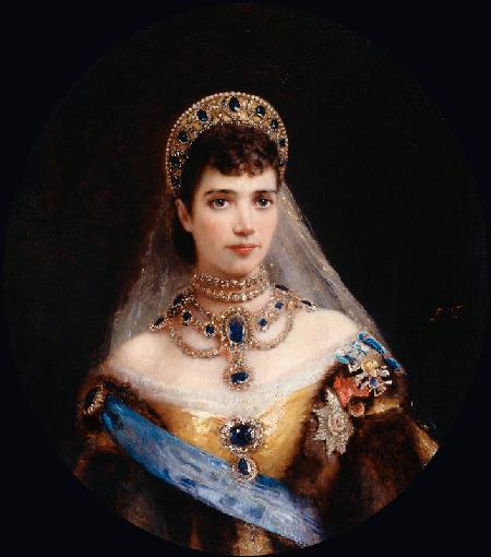 Porträt der Kaiserin Maria Fjodorowna, Prinzessin Dagmar von Dänemark (1847-1928)