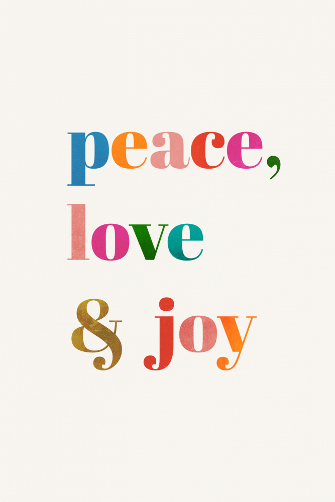 Peace, Love & Joy von Kubistika