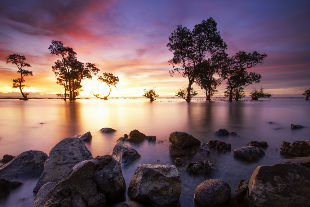 Sunset lagoon beach von Kurit Afsheen