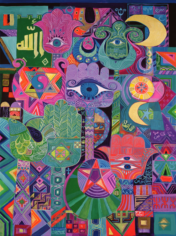 Magical Symbols, 1992 (acrylic on canvas)  von Laila  Shawa