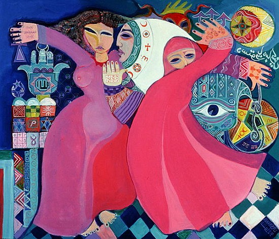 The Zar II, 1992 (acrylic on board)  von Laila  Shawa