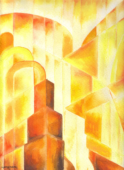 Gelbe Pyramide von Peter Lanzinger