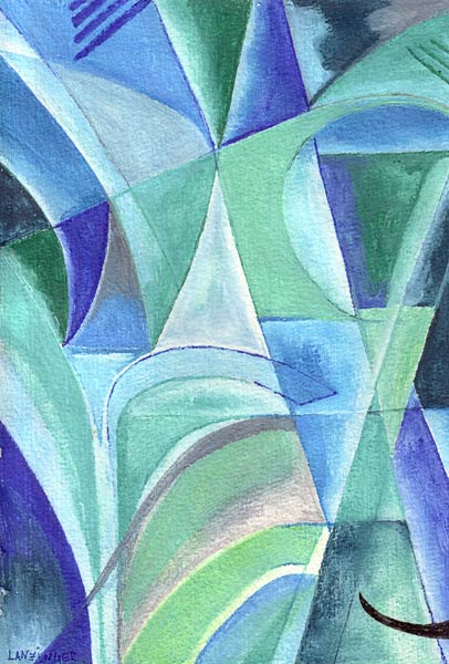 Blaue Dreiecke von Peter Lanzinger