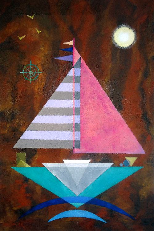 Abstrakt IV - Segelboot von Peter Lanzinger
