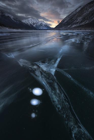Sunset at bubble lake