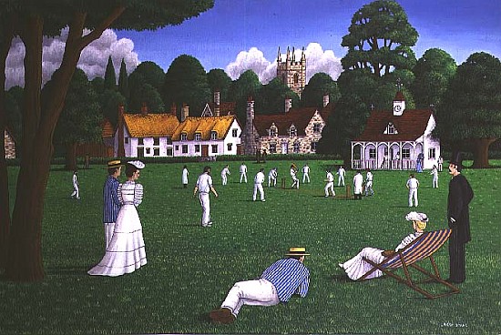 Edwardian Cricket, 1986 (acrylic on canvas)  von Larry  Smart