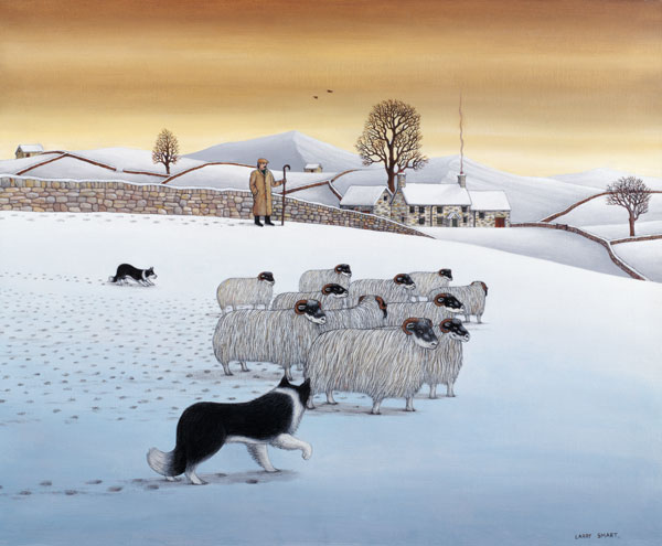 The Fells in Winter, 1984 (acrylic on linen)  von Larry  Smart