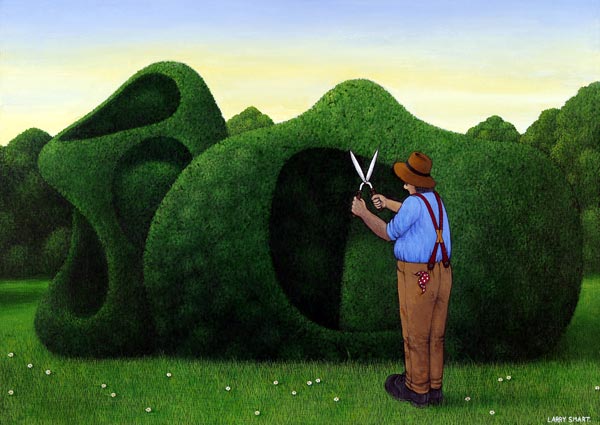 Moore Topiary (acrylic on linen)  von Larry  Smart