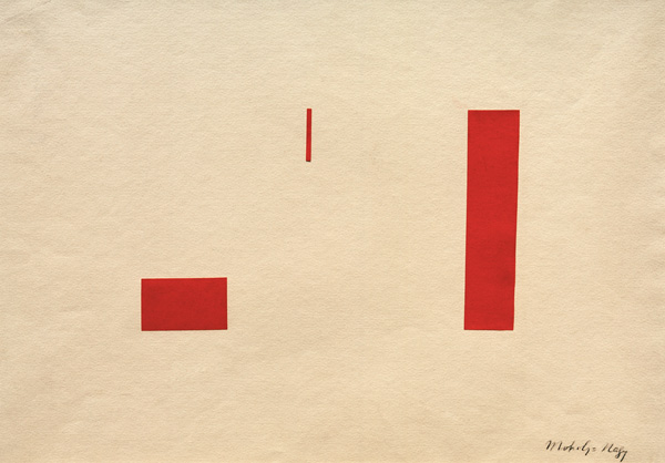Ohne Titel (Rote Collage / Rotes Klebeild) von László Moholy-Nagy