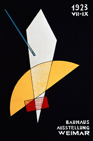 Karte für Bauhaus-Ausstellung von László Moholy-Nagy