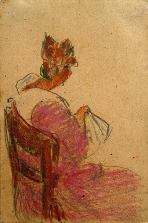 Ohne Titel (Frau auf Stuhl sitzend, von rechts)  von László Moholy-Nagy