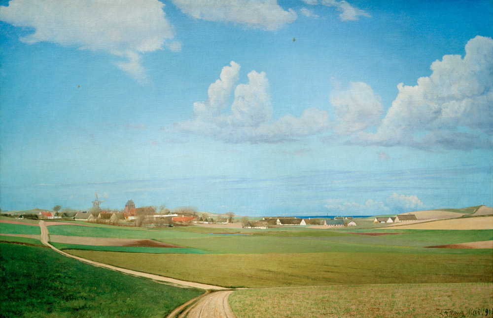 Blick auf den Ort Melby von Laurits Andersen Ring