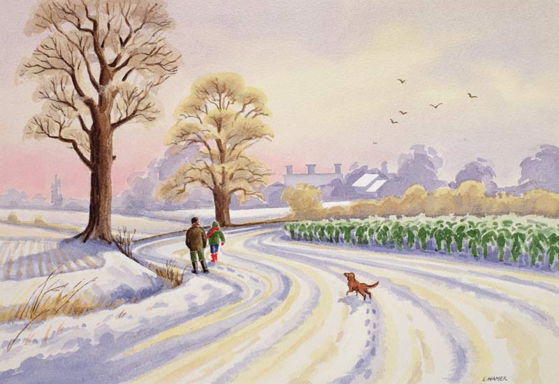 Walk in the Snow von Lavinia  Hamer