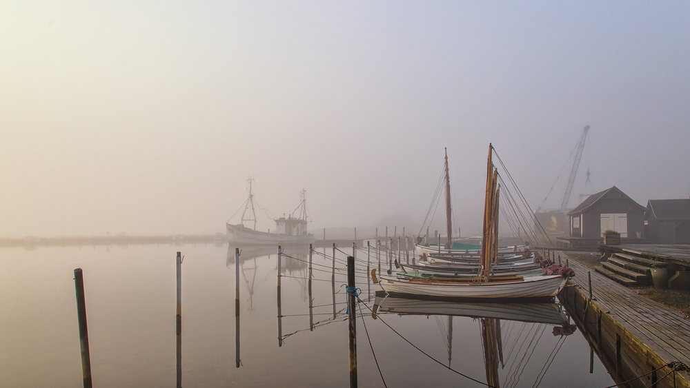 Morning mood at the harbor. von Leif Løndal