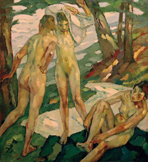 Nach dem Bade, um 1911. von Leo Putz