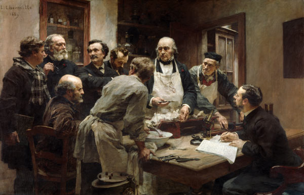 The Lesson of Claude Bernard (1813-78) or, Session at the Vivisection Laboratory von Leon Augustin Lhermite