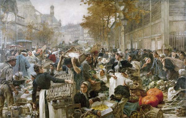 Les Halles von Leon Augustin Lhermitte