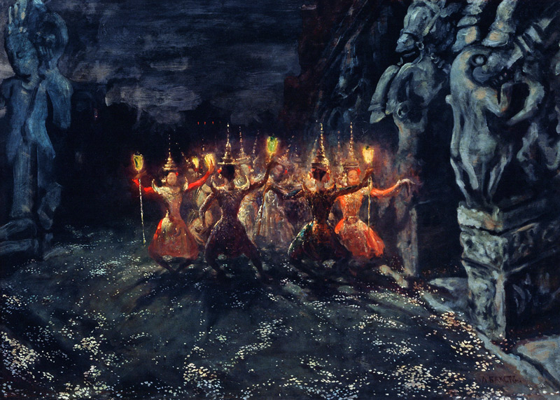 Der heilige Tanz der Siamesen von Leon Nikolajewitsch Bakst