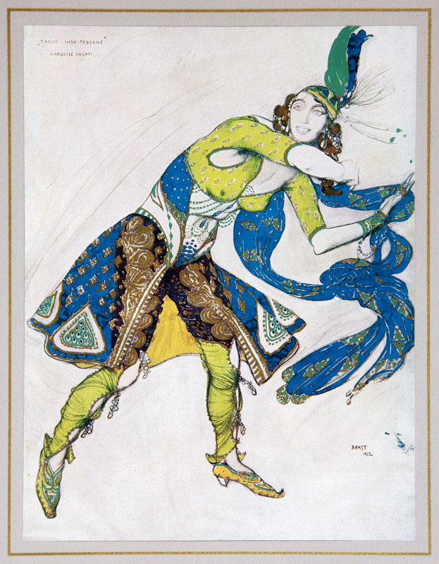 Indischer Tanz (La Marquise de Casati) von Leon Nikolajewitsch Bakst