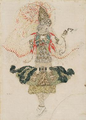 Kostümentwurf für Tamara Karsawina im Ballett Der Feuervogel (L'oiseau de feu) von I. Strawinski