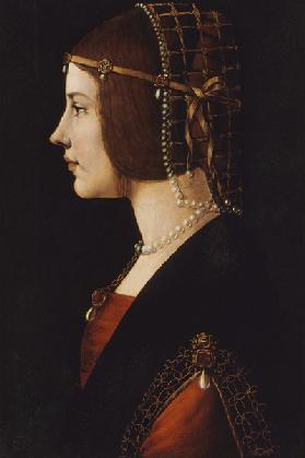Damenbildnis Beatrice d'Este (Schule des Leonardo da Vinci)