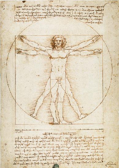 Vitruvmann (Proportionszeichnung) 1490